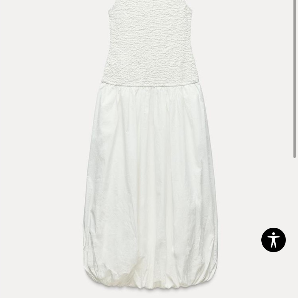 White Halter Sleeveless Maxi Sundress for Bride - Picture 2 of 3